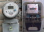 A picture of different types of electricity meters which is captioned comparing electric bills