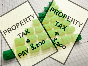 A graph of rising property taxes